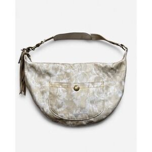 Coach Signature Hobo Shoulder Bag - Beige Jacquard‎